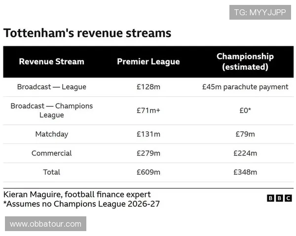 热刺降级损失超两亿英镑